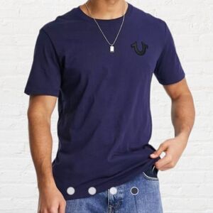 RARE True Religion Shirt Logo Crew Navy XL